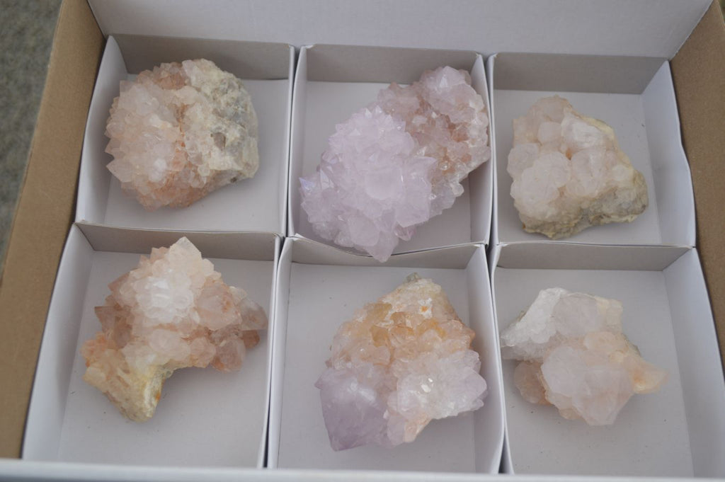 Natural Spirit Cactus Flower Quartz Clusters x 6 From Boekenhouthoek, South Africa - Toprock Gemstones and Minerals 