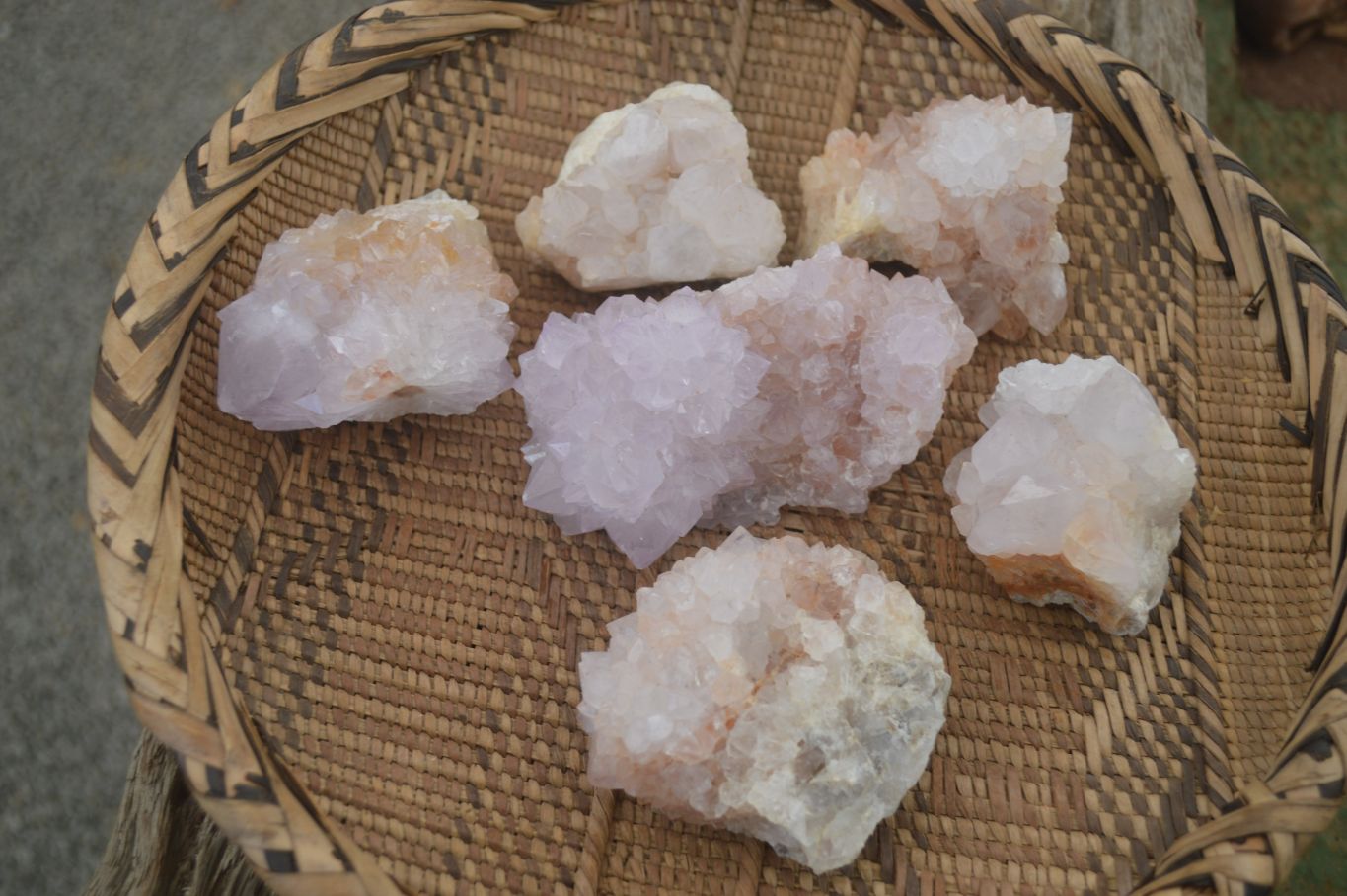 Natural Spirit Cactus Flower Quartz Clusters x 6 From Boekenhouthoek, South Africa - Toprock Gemstones and Minerals 