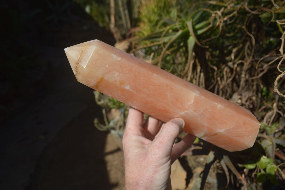 Polished Orange Twist Calcite Tower x 1 From Maevantanana, Madagascar - Toprock Gemstones and Minerals 