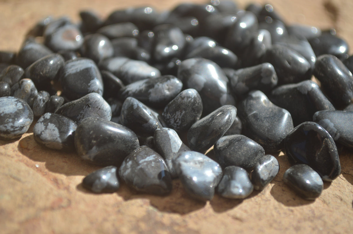 Polished Mini Craft Snowflake Obsidian Tumble Stones - Sold per 500 g - From South Africa - Toprock Gemstones and Minerals 