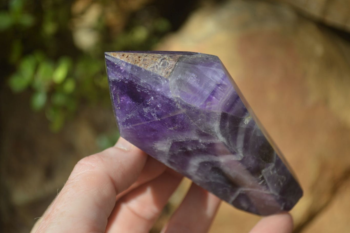 Polished Dream Amethyst Points x 3 From Ambatondrazaka, Madagascar - Toprock Gemstones and Minerals 