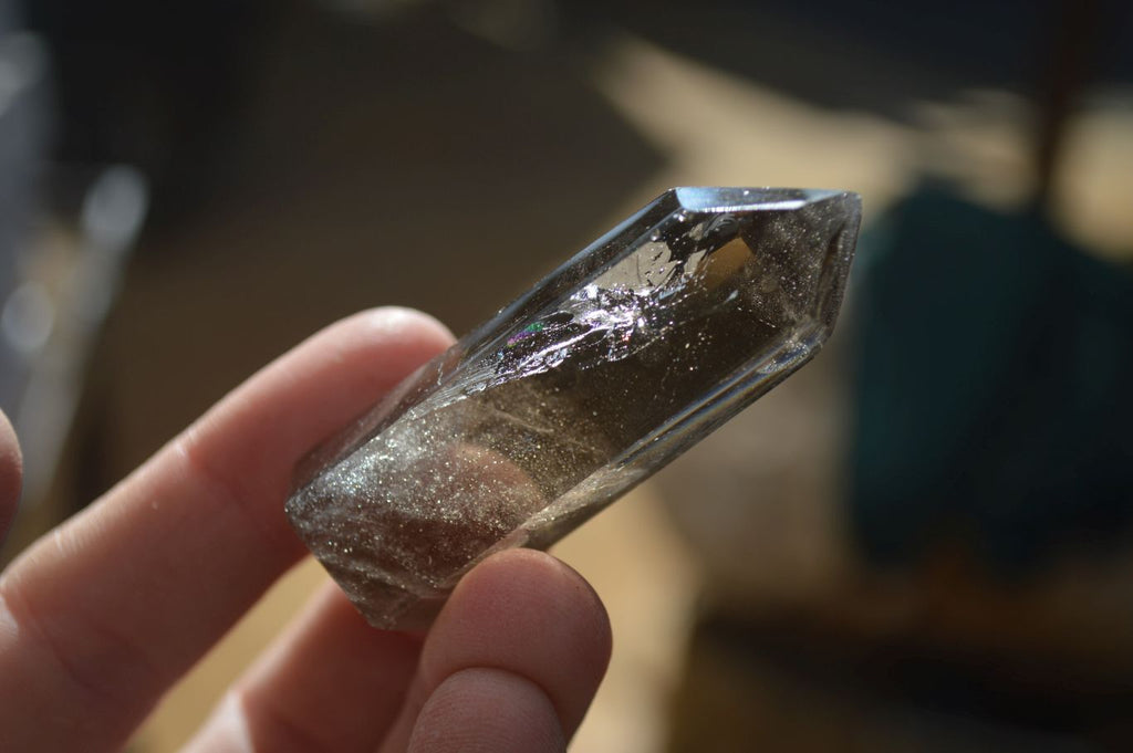 Polished Wispy Phantom Smokey Quartz Points x 24 From Madagascar - Toprock Gemstones and Minerals 