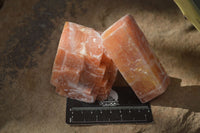 Natural New Sunset Orange Calcite Specimens  x 5 From Spitzkop, Namibia - Toprock Gemstones and Minerals 