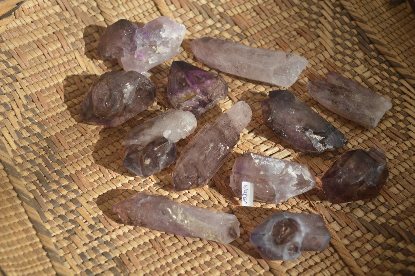 Natural Skeletal Smokey Amethyst Crystals  x 12 From Chiredzi, Zimbabwe - Toprock Gemstones and Minerals 