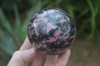 Polished Pink & Black Rhodonite Spheres  x 4 From Madagascar - Toprock Gemstones and Minerals 