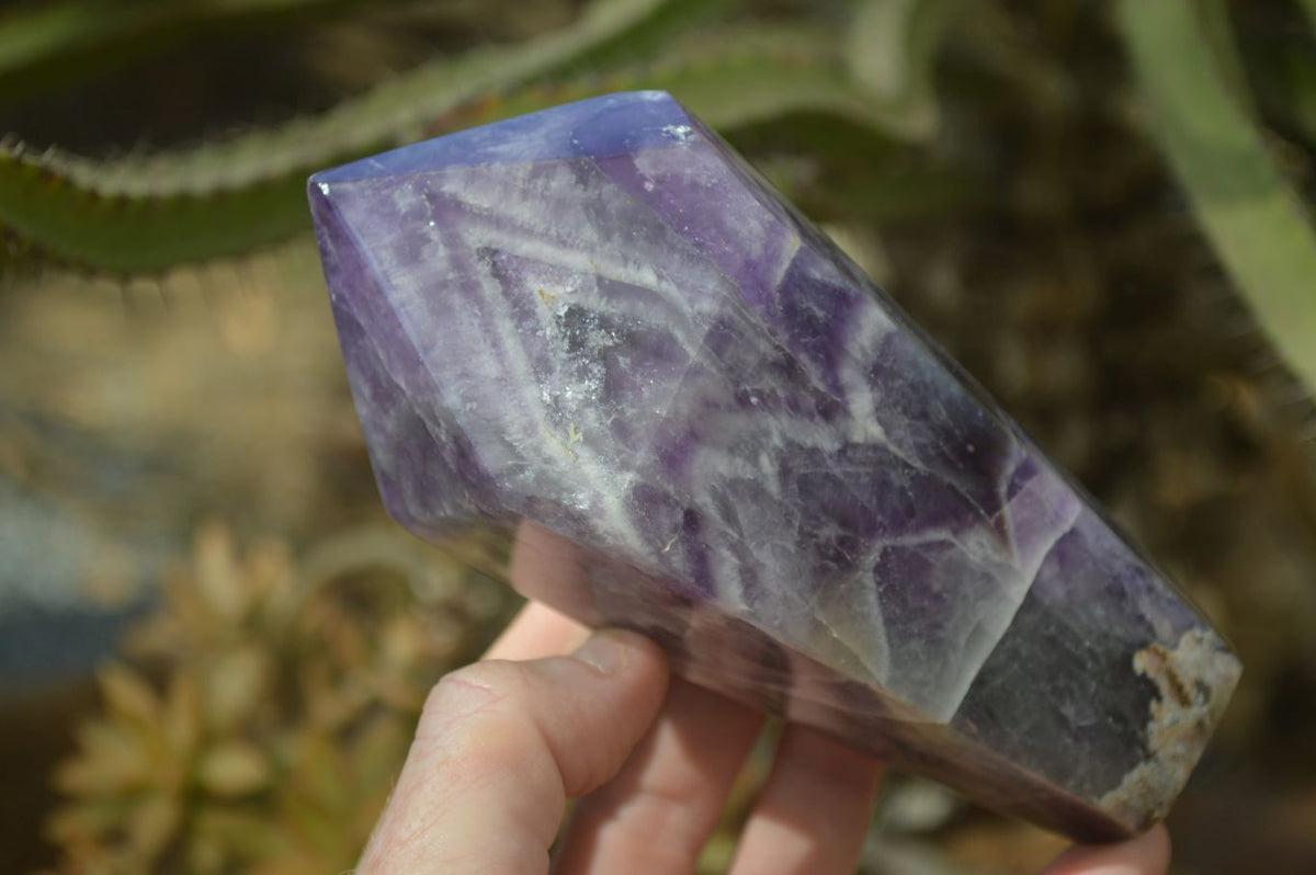 Polished Dream Amethyst Points x 3 From Ambatondrazaka, Madagascar - Toprock Gemstones and Minerals 