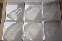 Polished Clear Quartz Crystal Points x 6 From Madagascar - Toprock Gemstones and Minerals 