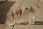 Polished Wispy Phantom Smokey Quartz Points x 24 From Madagascar - Toprock Gemstones and Minerals 