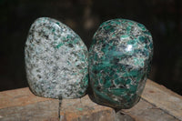 Polished Rare Emerald In Matrix Standing Free Forms  x 3 From Sandawana, Zimbabwe - Toprock Gemstones and Minerals 