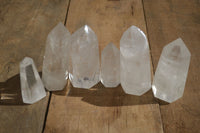 Polished Clear Quartz Crystal Points x 6 From Madagascar - Toprock Gemstones and Minerals 
