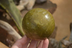 Polished Green Opal Spheres  x 2 From Antsirabe, Madagascar - Toprock Gemstones and Minerals 