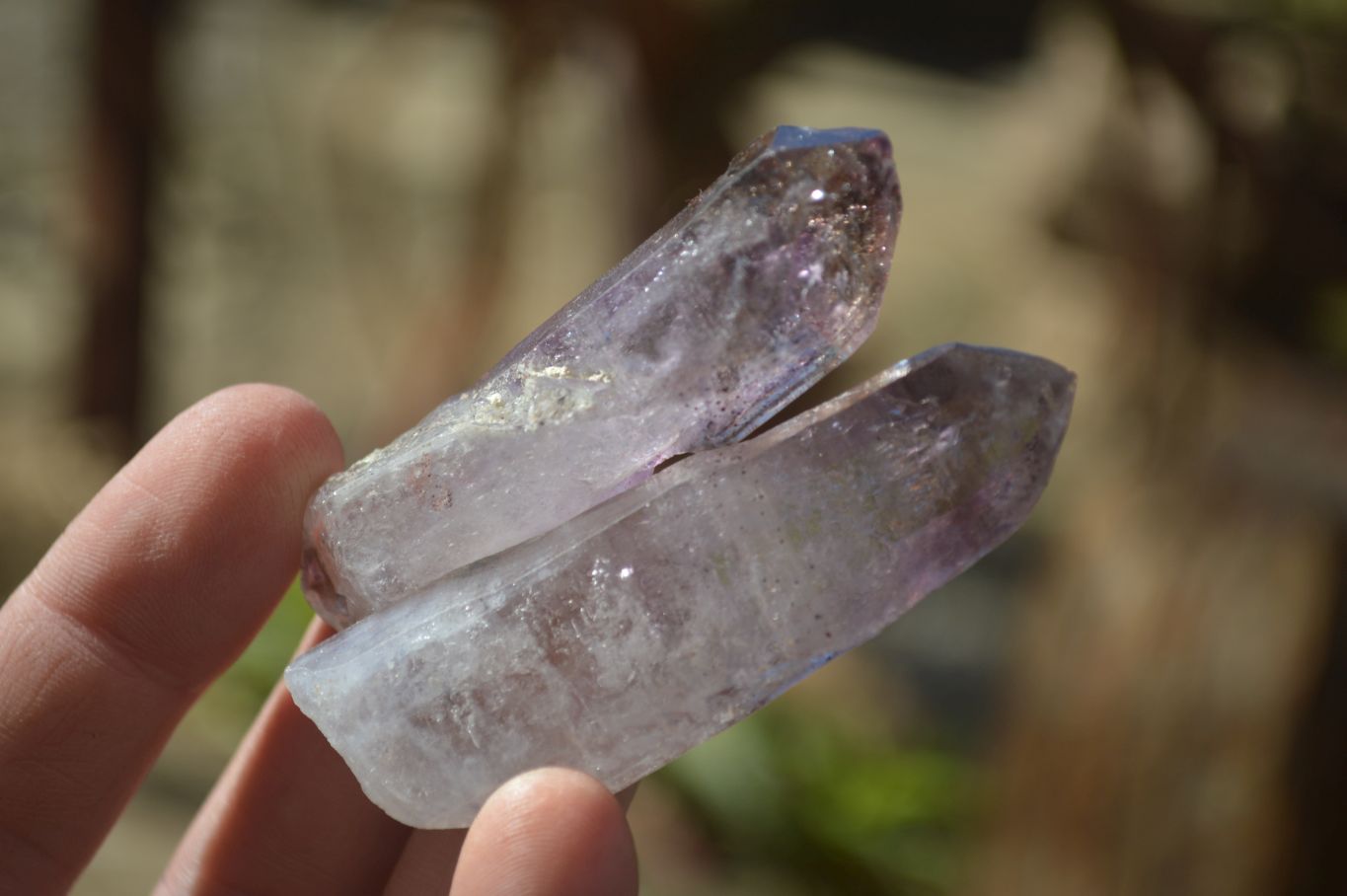 Natural Skeletal Smokey Amethyst Crystals  x 12 From Chiredzi, Zimbabwe - Toprock Gemstones and Minerals 