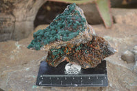 Natural Rare Ball Malachite On Drusy Quartz & Dolomite Specimens x 2 From Kambove, Congo - Toprock Gemstones and Minerals 