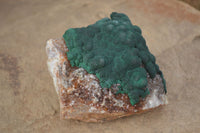 Natural Rare Ball Malachite On Drusy Quartz & Dolomite Specimens x 2 From Kambove, Congo - Toprock Gemstones and Minerals 