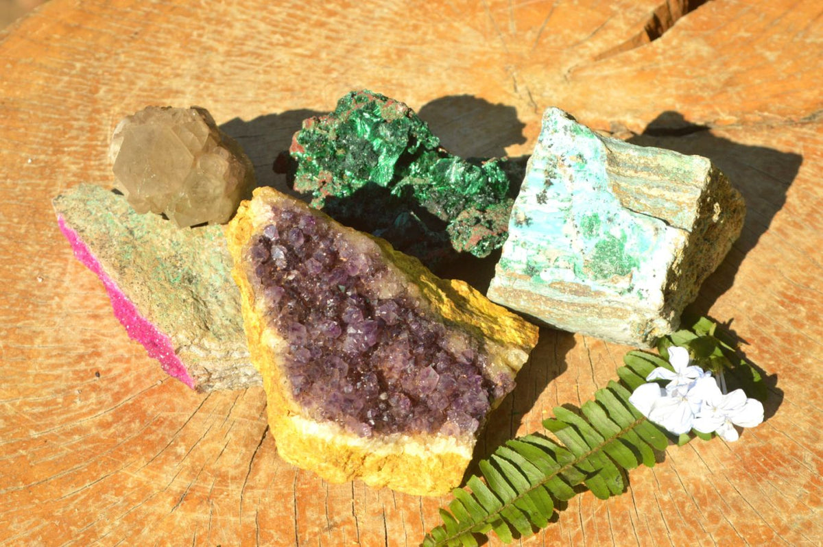 Natural Mixed Selection Of Minerals x 5 From Southern Africa - TopRock