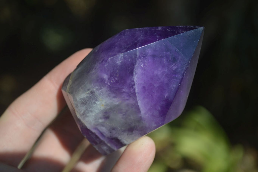Polished Gemmy Chevron Amethyst Points  x 6 From Zambia - Toprock Gemstones and Minerals 