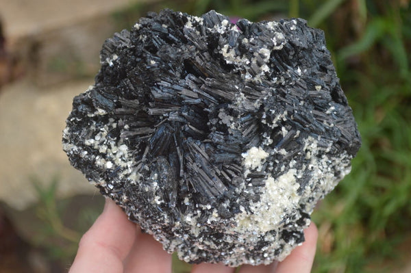 Natural Schorl Black Tourmaline Specimens x 2 From Erongo, Namibia