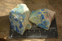 Natural Azurite & Malachite On Dolomite Specimens  x 24 From Kaokoveld, Namibia - Toprock Gemstones and Minerals 