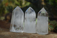 Polished Clear Quartz Crystal Points x 6 From Madagascar - Toprock Gemstones and Minerals 
