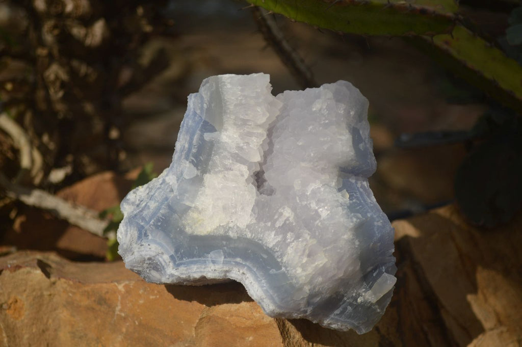 Natural Etched Blue Chalcedony Specimens  x 3 From Nsanje, Malawi - Toprock Gemstones and Minerals 