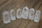 Polished Semi Optic Clear Quartz Points x 6 From Madagascar - Toprock Gemstones and Minerals 