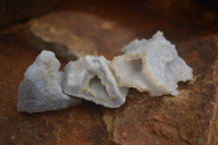 Natural Etched Blue Chalcedony Specimens x 35 From Nsanje, Malawi - Toprock Gemstones and Minerals 