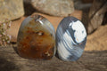 Polished Mixed Agate Standing Free Forms x 6 From West Coast, Madagascar - Toprock Gemstones and Minerals 