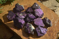 Natural Metallic Purpurite Cobbed Specimens x 12 From Erongo, Namibia - Toprock Gemstones and Minerals 