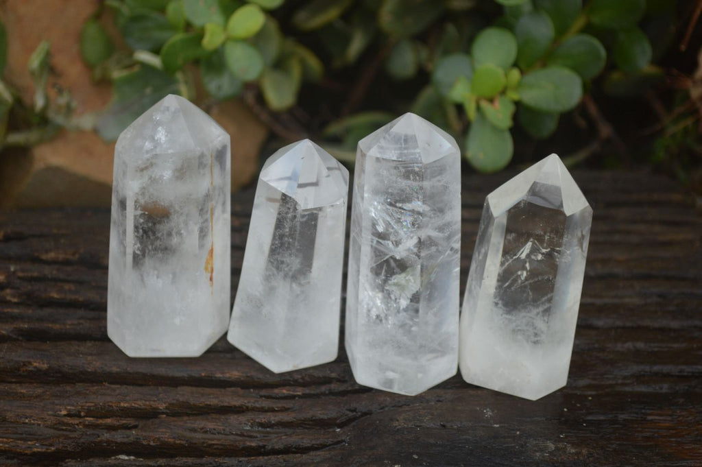 Polished Semi Optic Clear Quartz Points x 6 From Madagascar - Toprock Gemstones and Minerals 
