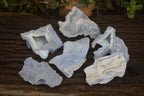 Natural Etched Blue Chalcedony Specimens  x 6 From Nsanje, Malawi - Toprock Gemstones and Minerals 