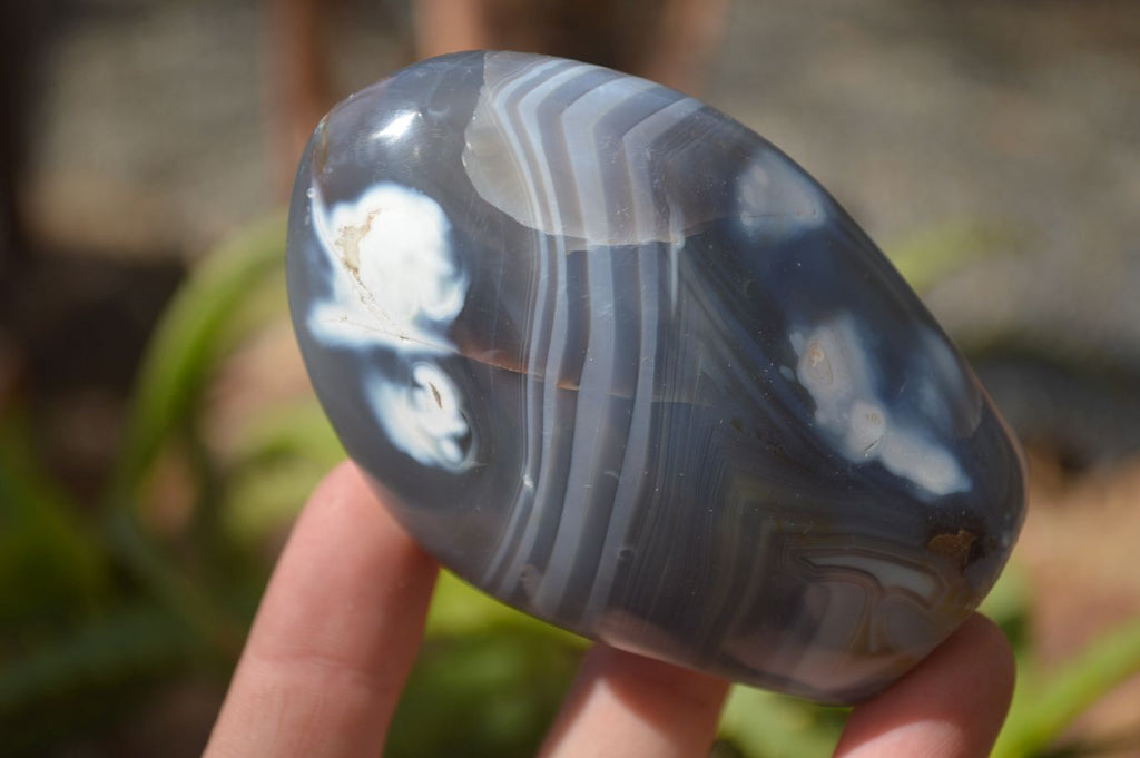 Polished Mixed Agate Standing Free Forms x 6 From West Coast, Madagascar - Toprock Gemstones and Minerals 