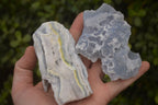 Natural Etched Blue Chalcedony Specimens  x 6 From Nsanje, Malawi - Toprock Gemstones and Minerals 
