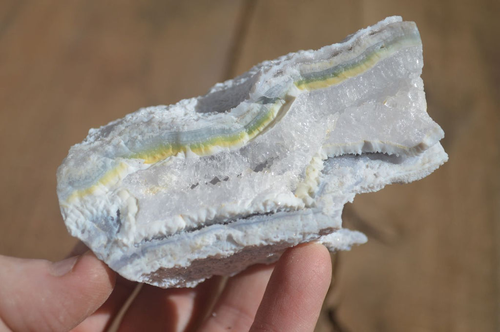 Natural Etched Blue Chalcedony Specimens  x 6 From Nsanje, Malawi - Toprock Gemstones and Minerals 