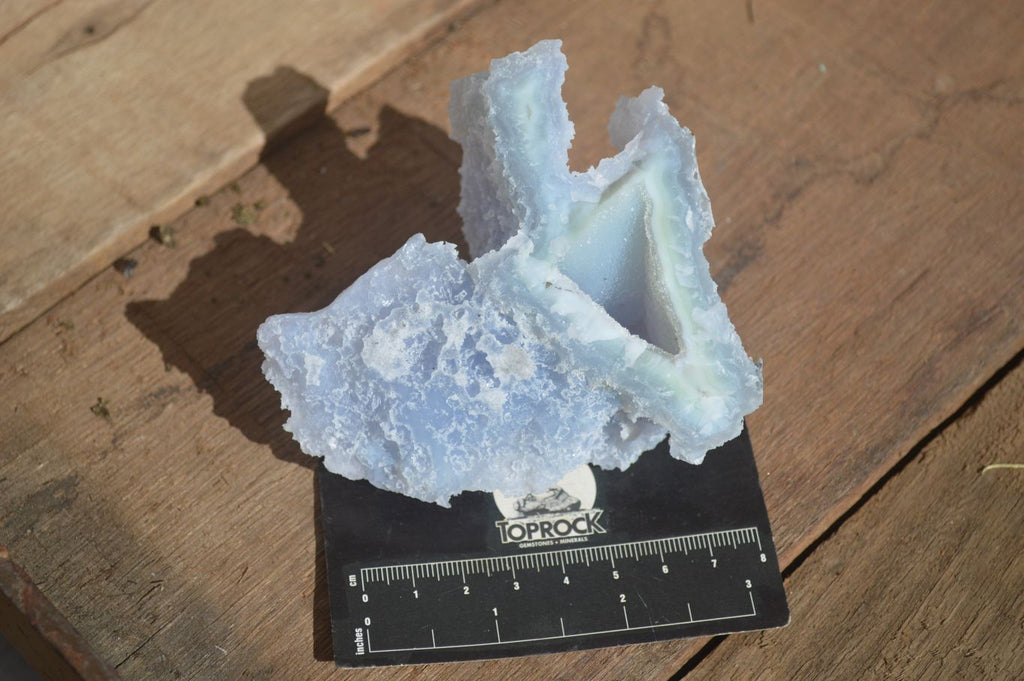 Natural Etched Blue Chalcedony Specimens  x 6 From Nsanje, Malawi - Toprock Gemstones and Minerals 