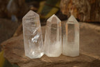Polished Semi Optic Clear Quartz Points x 6 From Madagascar - Toprock Gemstones and Minerals 