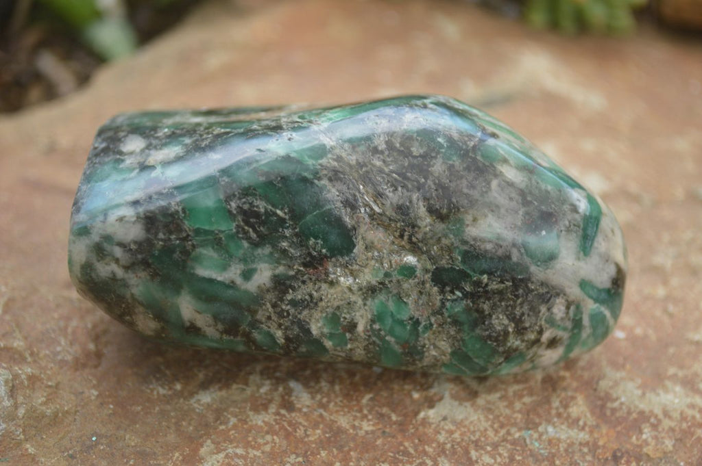 Polished Rare Emerald In Matrix Standing Free Form x 1 From Sandawana, Zimbabwe - Toprock Gemstones and Minerals 