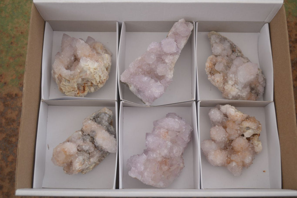 Natural Spirit Amethyst Quartz Clusters x 6 From Boekenhouthoek, South Africa - Toprock Gemstones and Minerals 