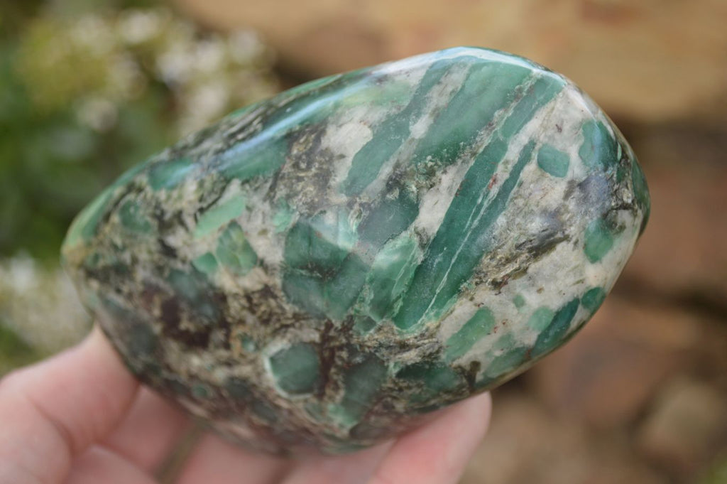 Polished Rare Emerald In Matrix Standing Free Form x 1 From Sandawana, Zimbabwe - Toprock Gemstones and Minerals 