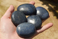 Polished Blue Lazulite Palm Stones  x 12 From Madagascar - TopRock