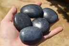 Polished Blue Lazulite Palm Stones  x 12 From Madagascar - TopRock