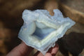 Natural Etched Blue Chalcedony Specimens  x 6 From Nsanje, Malawi - Toprock Gemstones and Minerals 
