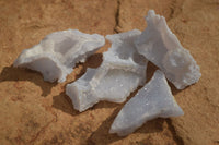 Natural Etched Blue Chalcedony Specimens x 35 From Nsanje, Malawi - Toprock Gemstones and Minerals 