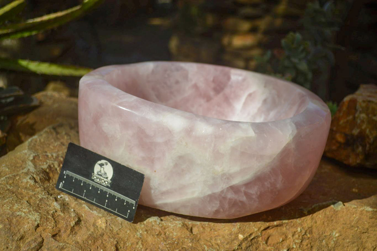 Polished Pink Rose Quartz Bowl x 1 From Ambatondrazaka, Madagascar - Toprock Gemstones and Minerals 