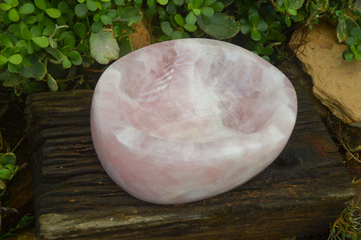Polished Pink Rose Quartz Bowl x 1 From Ambatondrazaka, Madagascar - Toprock Gemstones and Minerals 
