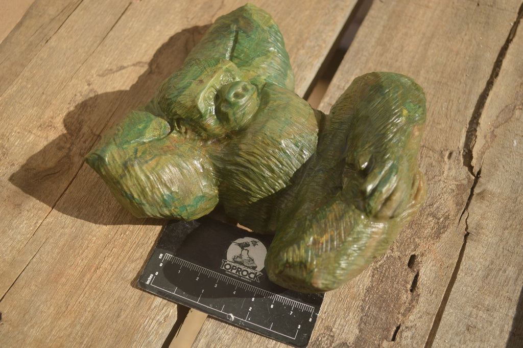 Polished  Green Verdite Gorilla Carving  x 1 From Zimbabwe - Toprock Gemstones and Minerals 