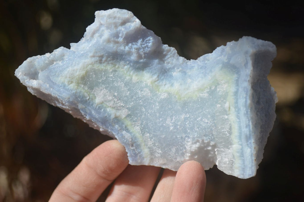 Natural Etched Blue Chalcedony Specimens  x 6 From Nsanje, Malawi - Toprock Gemstones and Minerals 