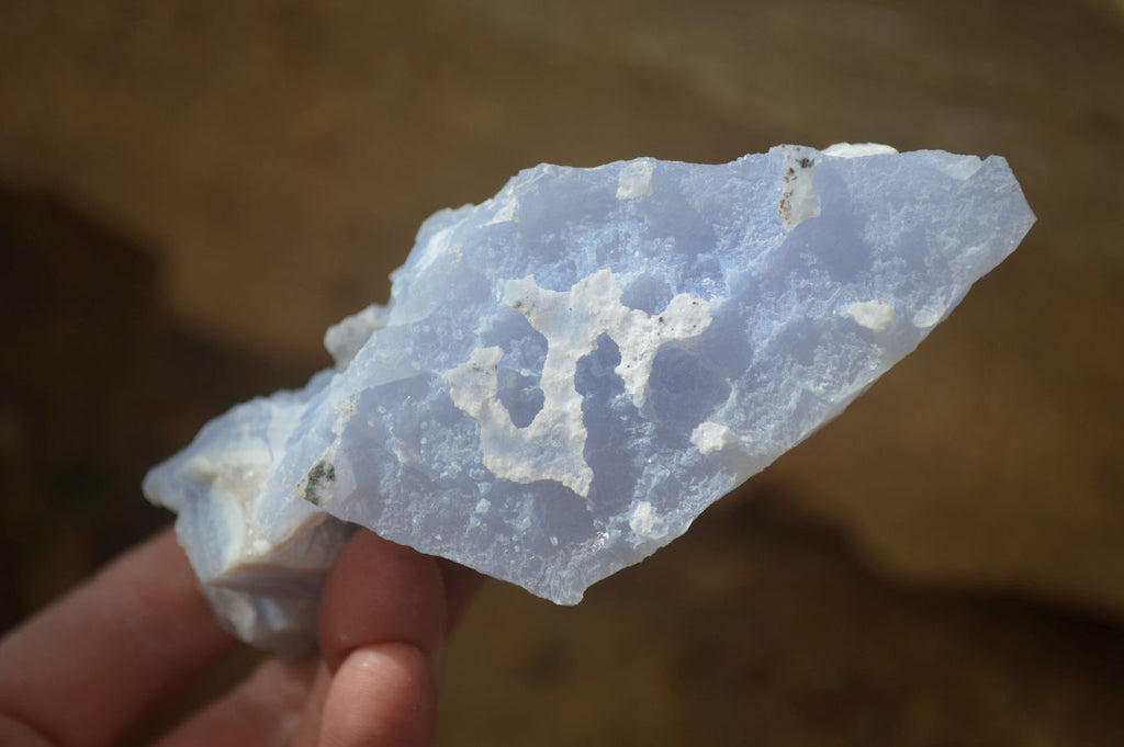 Natural Etched Blue Chalcedony Specimens  x 6 From Nsanje, Malawi - Toprock Gemstones and Minerals 