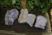 Natural Rough Stichtite Cobbed Specimens x 3 From Barberton, South Africa - Toprock Gemstones and Minerals 