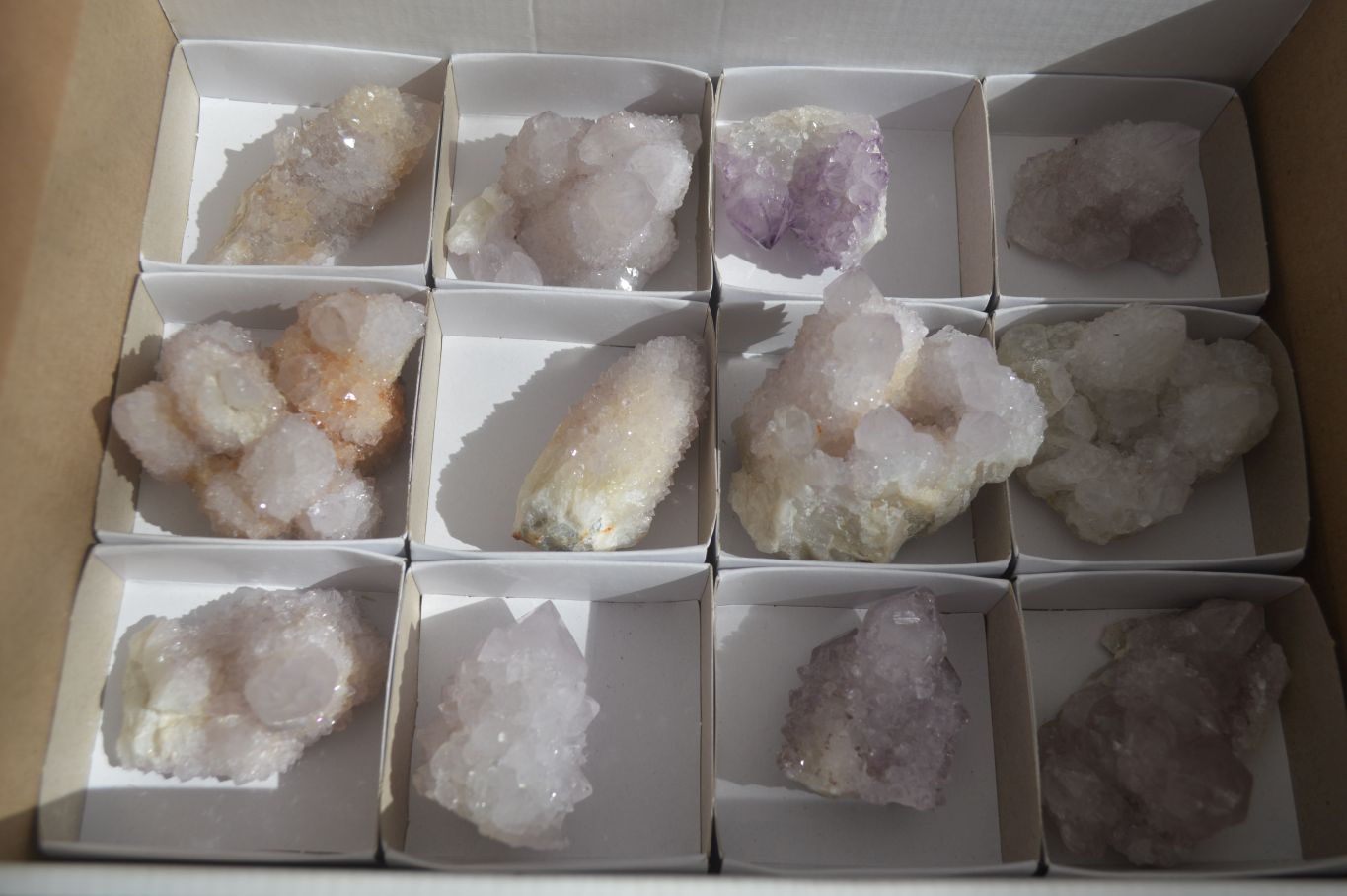 Natural Mixed Spirit Quartz Specimens x 12 From Boekenhouthoek, South Africa - Toprock Gemstones and Minerals 
