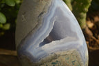 Polished Blue Lace Agate Standing Free Forms  x 2 From Nsanje, Malawi - Toprock Gemstones and Minerals 